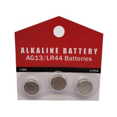 China Watch battery 1.5v LR44 AG13 3pcs/card with factory price zu verkaufen