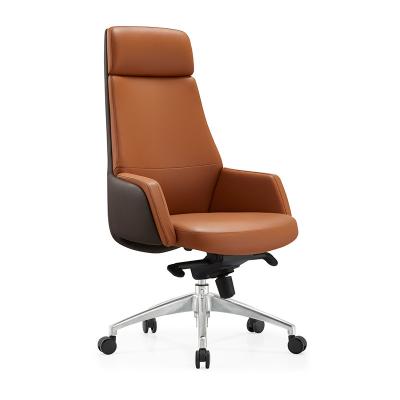 China Executive (Height) Office Furniture Swivel Adjustable Boss Manager PU Leather Office Chairs for sale