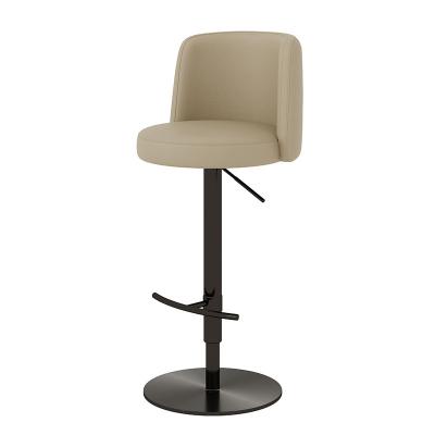 China Super Comfortable Cost-effective Scandinavian Light Stainless High Lifting & Revolving Bar Stools Luxury Leather Bar Furniture Stools for sale