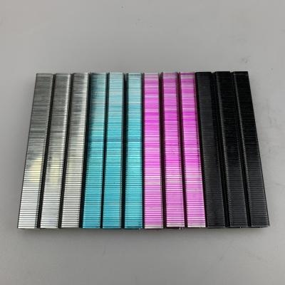 China Iron Gun Nails Factory Wire Nail 10J Series 1008J 1010J 1013J Custom Galvanized Decorative Black Desk Staples For Wood Sofa for sale