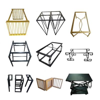 China Contemporary Customized Metal Furniture Material Wrought Iron Square Tube Rectangle Conference Table Feet Legs Office Feet Frame For Tables for sale