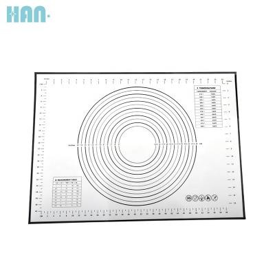 China Viable Customize Silicone Reusable Baking Kneading Pad Dough Non Slip Extra Large Pastry Mat for sale