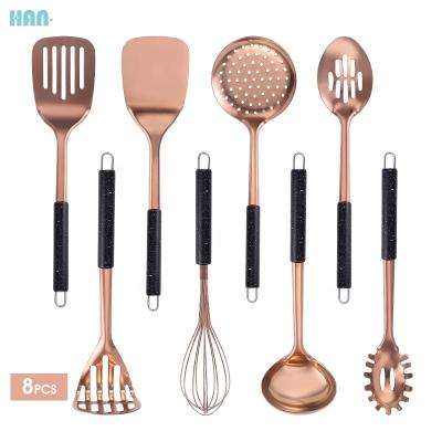 China Sustainable Premium Stainless Steel Rose Gold Kitchen Gadgets Kitchen Tool Kit Kitchen Utensils for sale