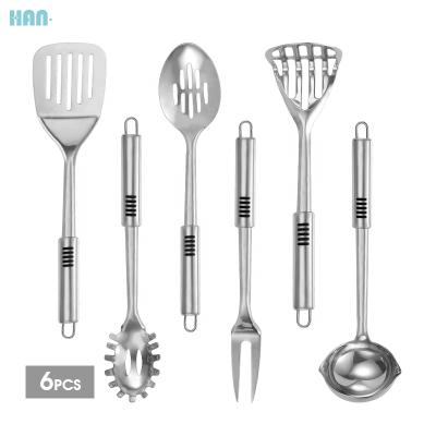 China Sustainable Premium Stainless Steel 6 Piece Kitchen Tool Kit With Kitchen Utensil for sale