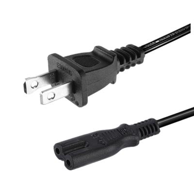 China C7 Home Appliance Connector Us Wire Polarity Plug Form 8 Iec320 C7 USA Female 2 Prong Figure 8 AC Cord for sale