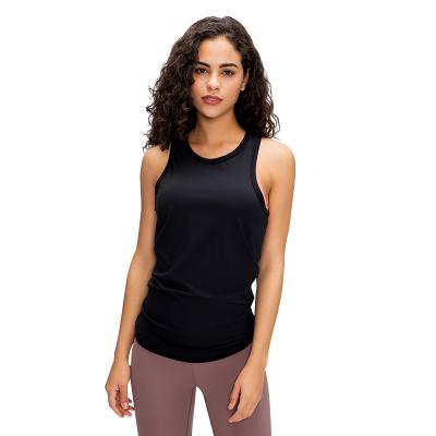 China New Fitness Loose Clothes Women's Breathable Sleeveless Sports Invest Breathable Bandage Sweatshirt Yoga Cut Back Upper Clothes for sale