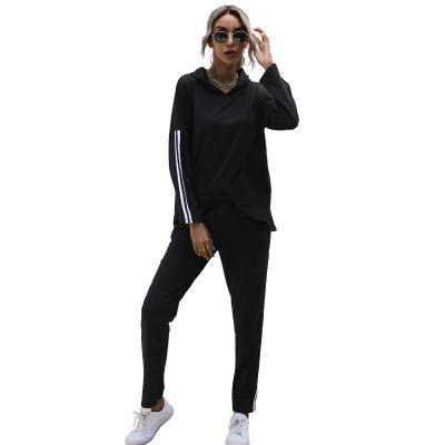 China 2021 autumn street fashion European and American women's sports two-piece sweater suit women's warmth and comfort for sale