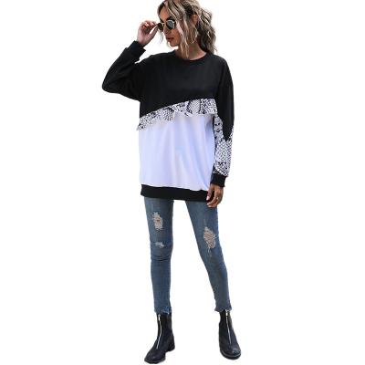 China Hold Down 2021 Mid Length Autumn Round Neck Snake Print Sweater Hot Quilted Long Sleeve Pullover Women for sale