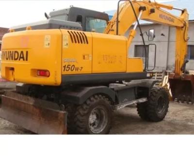 China Used Hyundai 150W-7 High Power Wheeled Excavator Imported from South Korea 0.71mÂ ³ for sale