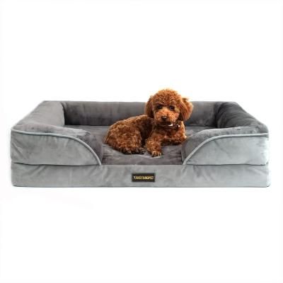 China Yangyangpet Amazon Best Selling Large Egg Crate Removable Waterproof Inner Foam Orthopedic Blanket Dog Bed for sale