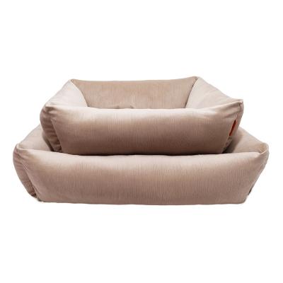 China Detachable Luxury Fabric Bolster Square Dog Cover Yangyangpet Pet Bed for sale