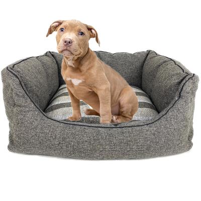 China Mechanical Comfort Medium Soft Plush Bed Kennel Yangyangpet Medium Wash Dog Bed for sale