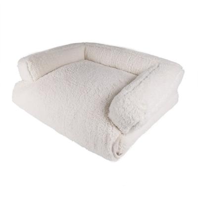 China Yangyangpet Mechanical Nap Wash Beige Foldable Pet Bed for sale