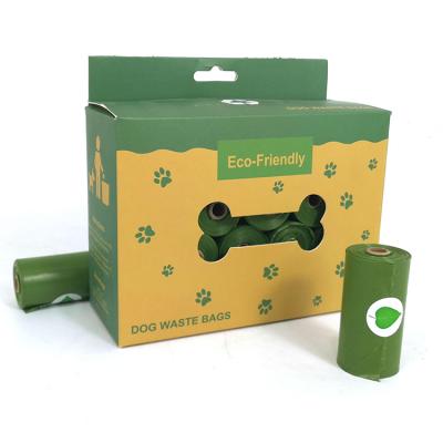 China High Sustainable Clean Products PE Biodegradable Box Packed Dog Poop Waste Bag for sale