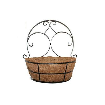 China New Design Semicircle Durable Metal Flower Basket Cocos Liner Hanging Planter Pot For House Garden Decoration for sale