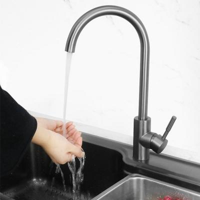 China Sense Faucets Pitches Black Stainless Steel Kitchen Faucet Mixer Tap for sale