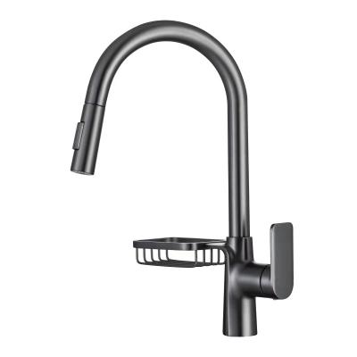 China Sense Faucets Matte Gun Black Pull Down Sprayer Kitchen Faucet Kitchen Faucets for sale