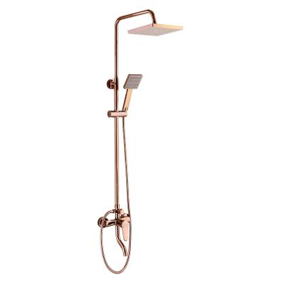 China With Turnout Rose Gold 8 Inch Shower Head Vintage Shower Fitting Set for sale