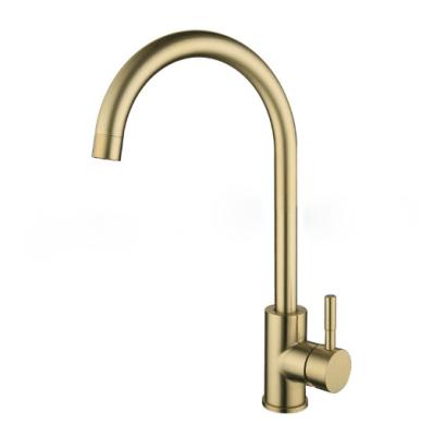 China Gold Hot Sale Stainless Steel Kitchen Faucet Sense Faucets Single Handle Kitchen Faucet for sale