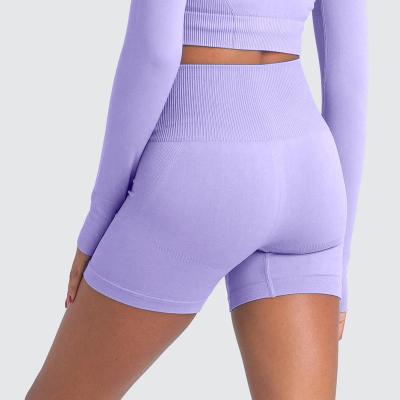 China Breathable Women 8 Inch Butter Shorts Soft Stretch Sports Fitness High Waist Yoga Shorts for sale