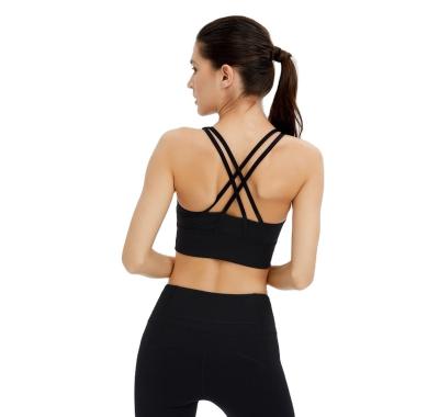 China Hot sale women's sexy sports bra quick-drying U-neck logo beautiful fitness breathable seamless custom back yoga sports for sale