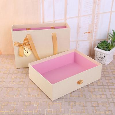 China Custom Printed Handmade Eco Cardboard Packaging Slip Gift Box Paper Drawer Box for sale