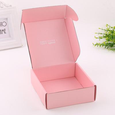 China Mother's Day Handmade New Arrival Package Price Shipping Cardboard Wig Luxury Pink Corrugated Paper Gift Box for sale