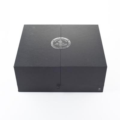 China Handmade Custom Mystery Packaging Two Side Open Paper Boxes With Embossed Logo for sale