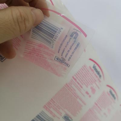 China Cheap Roll Logo Printing Transparent Barcode Stickers Customized Printed Adhesive Packaging Label Sticker for sale