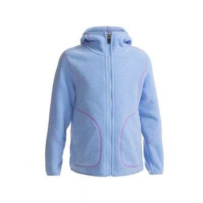 China Sustainable Blue Fleece Jacket For Ladies Customized Design With Logo for sale