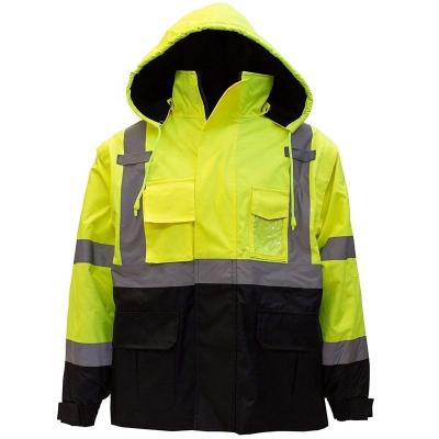 China Safety QUICK DRY Reflective Wear Fuctional Jacket Hivis Outdoor Waterproof Jacket Padding Workwear for sale