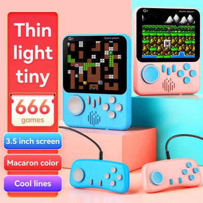 China Wholesale Portable Classic ABS Game Player Macaron Colors Retro Handheld Game Console Unit 666 Games With AV Cable for sale