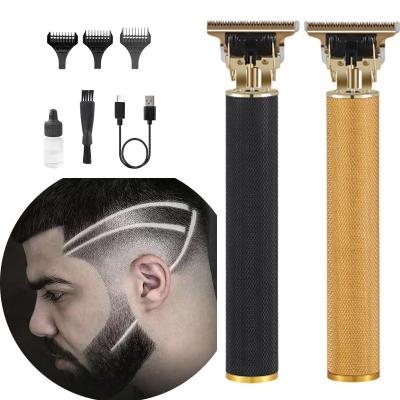 China Outdoor Type C Retro Oil Head Stainless Steel Clipper Cordless Electric Hair Clipper PRITECH USB Trimmer for sale