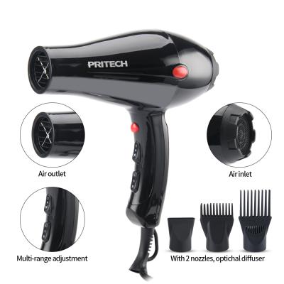 China Wholesale Ionic Salon Electronic Ion Concentrator Hair Dryer PRITECH China Compact Hair Dryer for sale