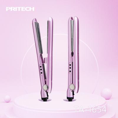 China PRITECH Outdoor Wholesale Custom Nano Ceramic Mist Sprayed Professional Mini Hair Straightener Purple for sale