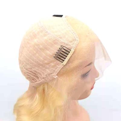 China Body Wave 613 Blonde Hair Brazilian Human Hair Lace Front Wig for sale