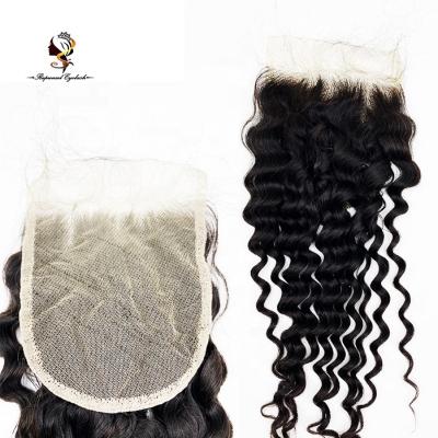 China Wholesale Deep Wave HD Lace Closure 5X5 Transparent Lace Closure for sale