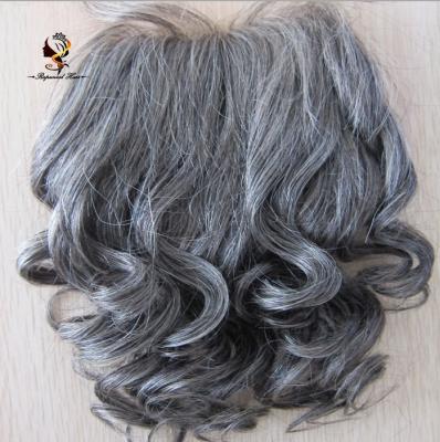 China New Arrival Gray Body Wave Top Virgin Brazilian Hair Closure Gray 4x4 Size Human Hair Lace Closure Bleached Knots for sale