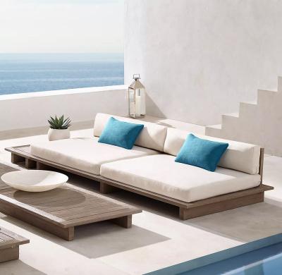 China Outdoor Furniture Eco-freindly New Design Teak Sofa Sets Modern Wooden Sofas for sale