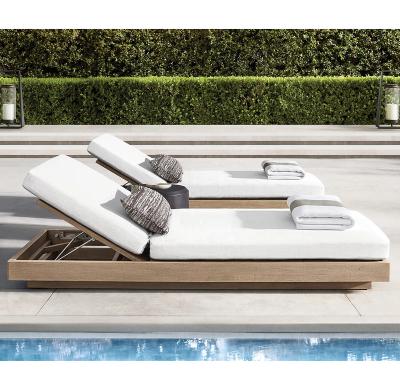 China Eco-freindly Newcomer handcrafted poolside single seat teak wood sun sofa Eco-freindly for sale