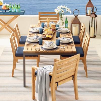 China Eco-freindly set Eco-freindly set outdoor furniture chair solid wood dining table teak for sale