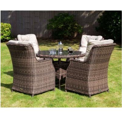 China New Design Eco-friendly Eco-freindly Garden Furniture Rattan Dining Table Set With Chairs for sale