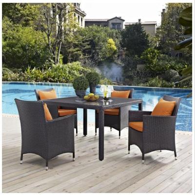 China Eco-freindly Eco-freindly 4 seater restaurant furniture outdoor dining table chair set for sale