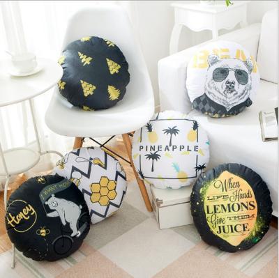 China Cozy Comfortable Feel Green Decorative Round Neck Pillow for sale