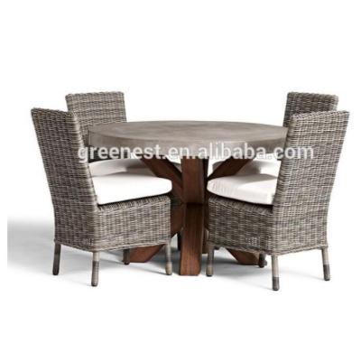 China Eco-freindly New Design Outdoor Patio Round Dining Table Chairs Restaurant Furniture Eco-freindly for sale