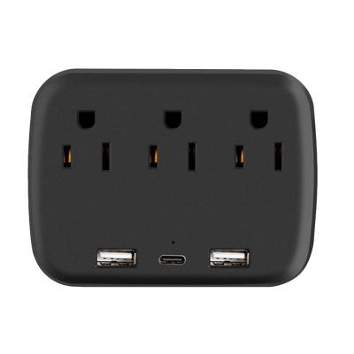 China Flame Retardant Wall Outlet Surge Protector 6 Wall Charger USB ABS Multi Socket Outlet Wall Adapter With PD 20W for sale