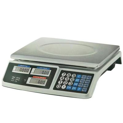 China WITH LID 30kg Double Division Electronic Scale Alarming Waterproof Fruit Vegetable Price Digital Weighing Scales for sale