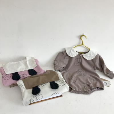 China Long Sleeve Wholesale 0-24 Months Warm Print Winter Neutral Colorful Infant Newborn Baby Clothes for sale