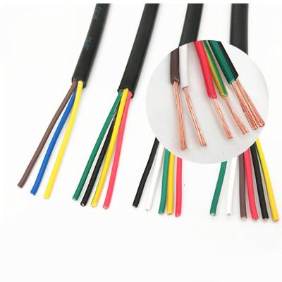 China Copper core PVC sheathed pure copper core cable 2-40 core 0.2mm0.3mm0.5mm control line for sale