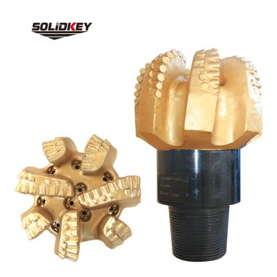 China Oil 7 blades12 pdc bit 1/4 inch drill bit matrix body diamond water well drilling rock stone cutting tools for sale